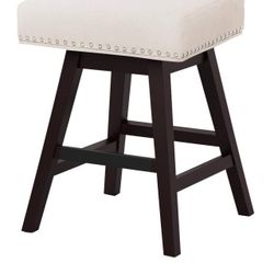 26-inch faux leather swivel counter stools. Set of 2 