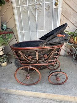 Antique Victorian baby doll stroller