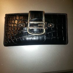 Black Leather Guess Wallet