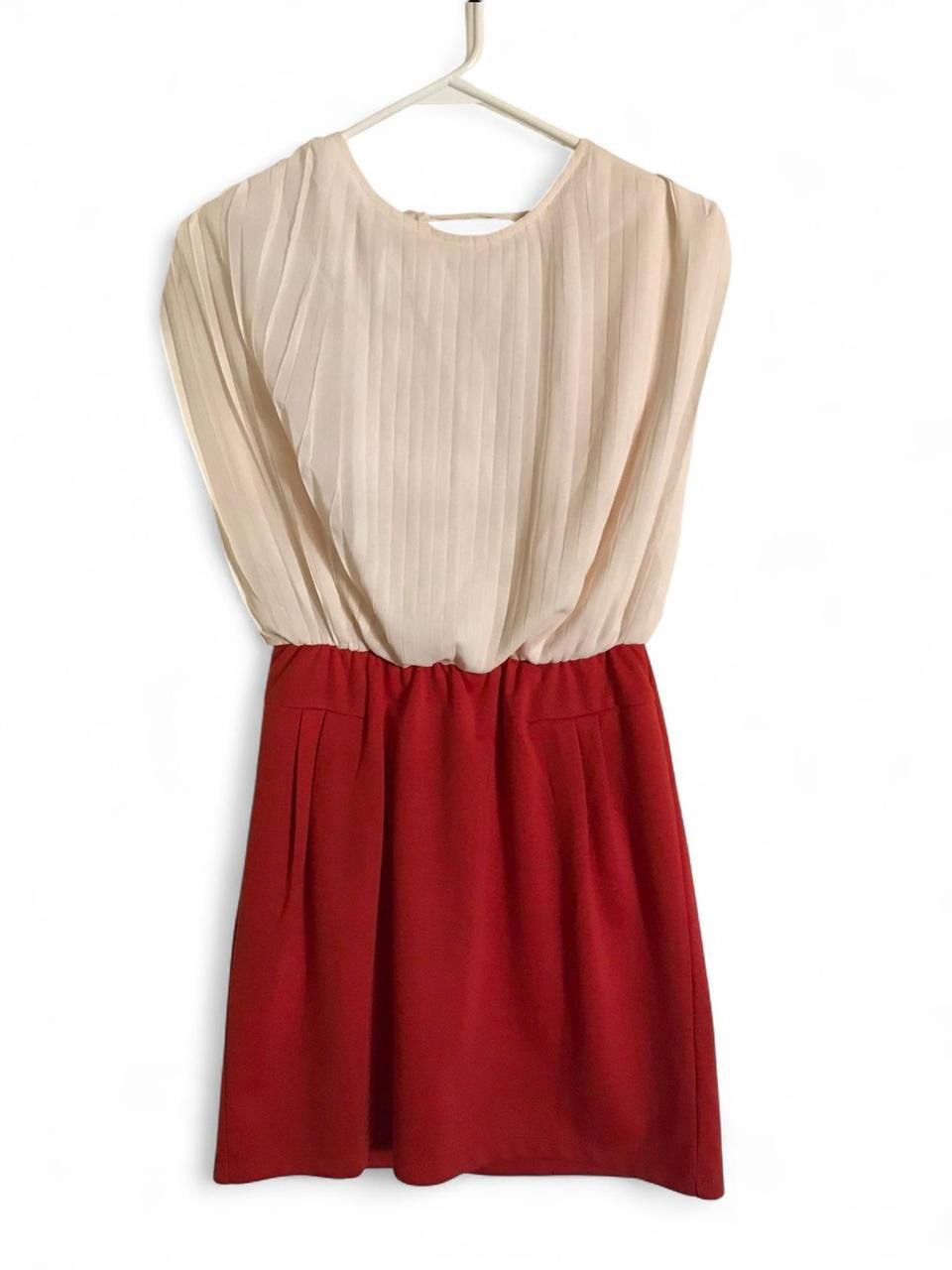 Elegant Red and White Women's Dress