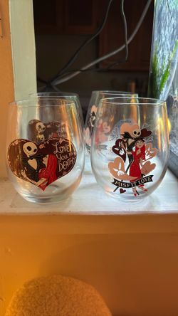 Valentine The Nightmare Before Christmas Wine Glasses