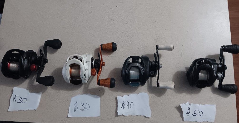 Lews,abu,and Diawa Reels