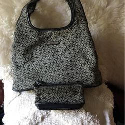 Vintage Rossetti Shoulder Bag And Coin Bag Black/ Gray