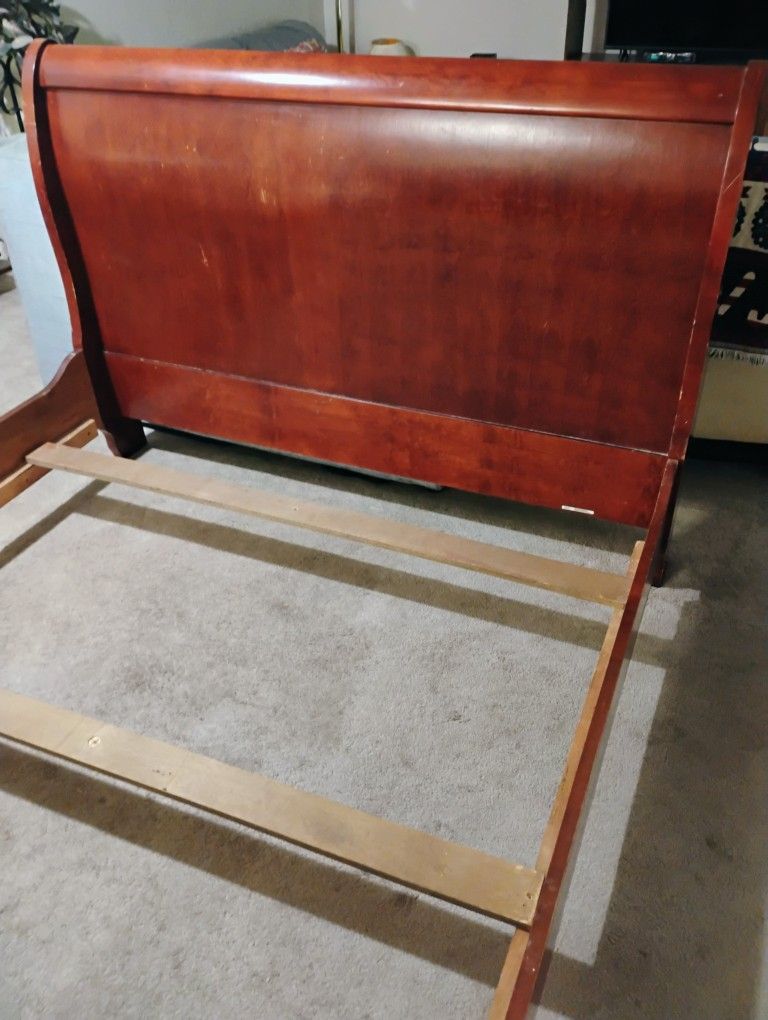 Cherry Wood Bed Frame