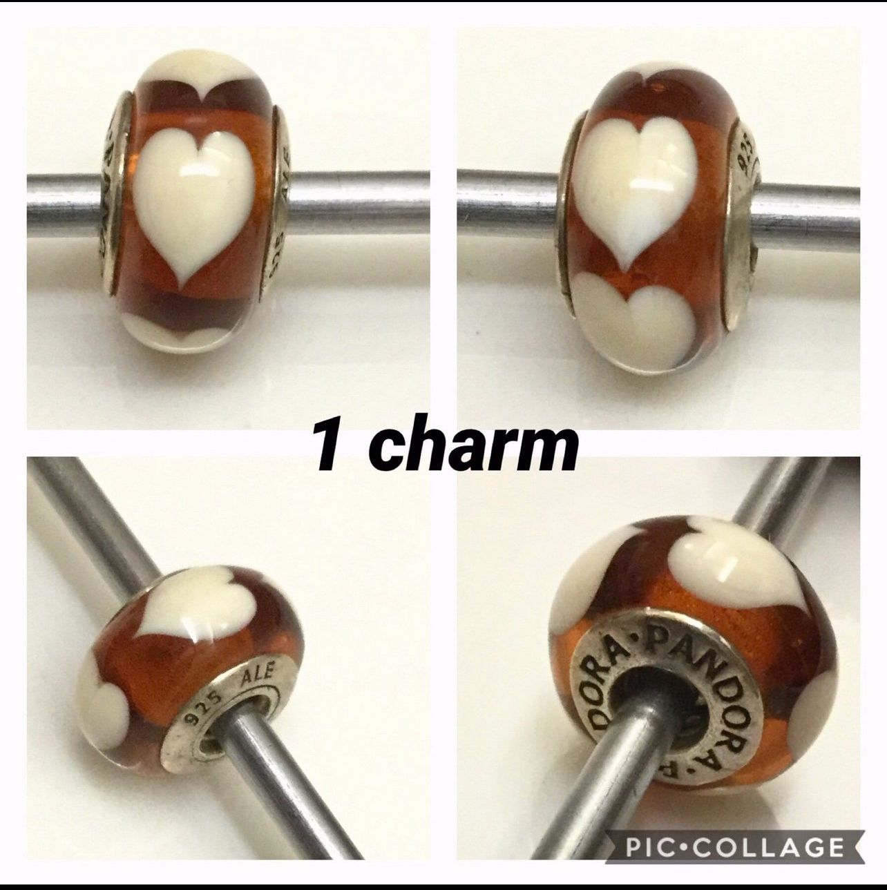 1 Pandora murano glass Charm