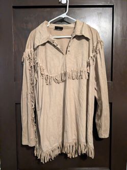 S143) Western Fringe men's extra extra large frontier Halloween costume