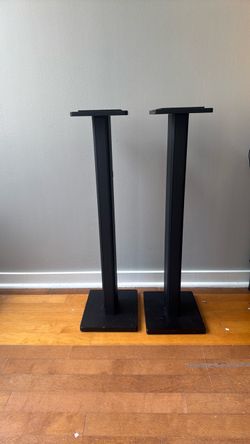 Pair of Black Speaker Floor Stands