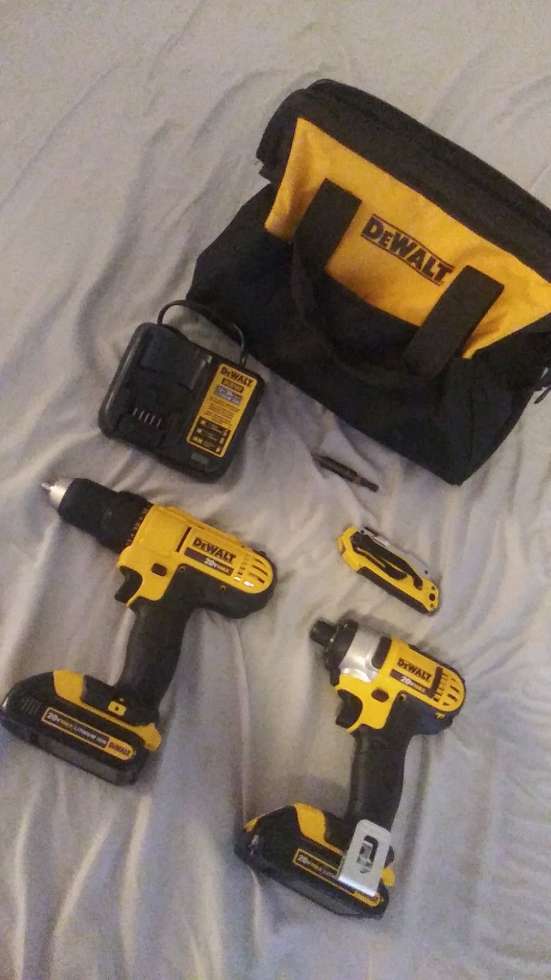 DeWalt impact and drill set