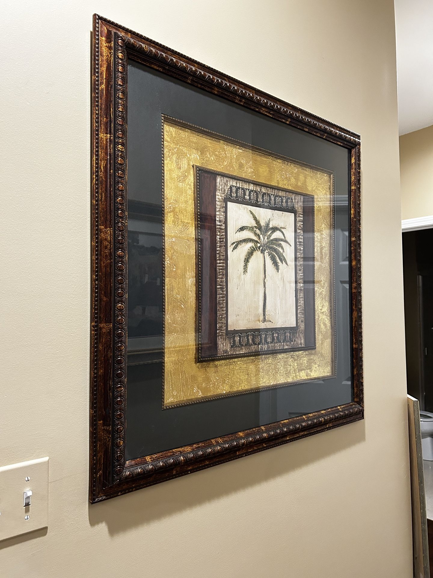 Mindeli Stately Palm Print W/ Frame
