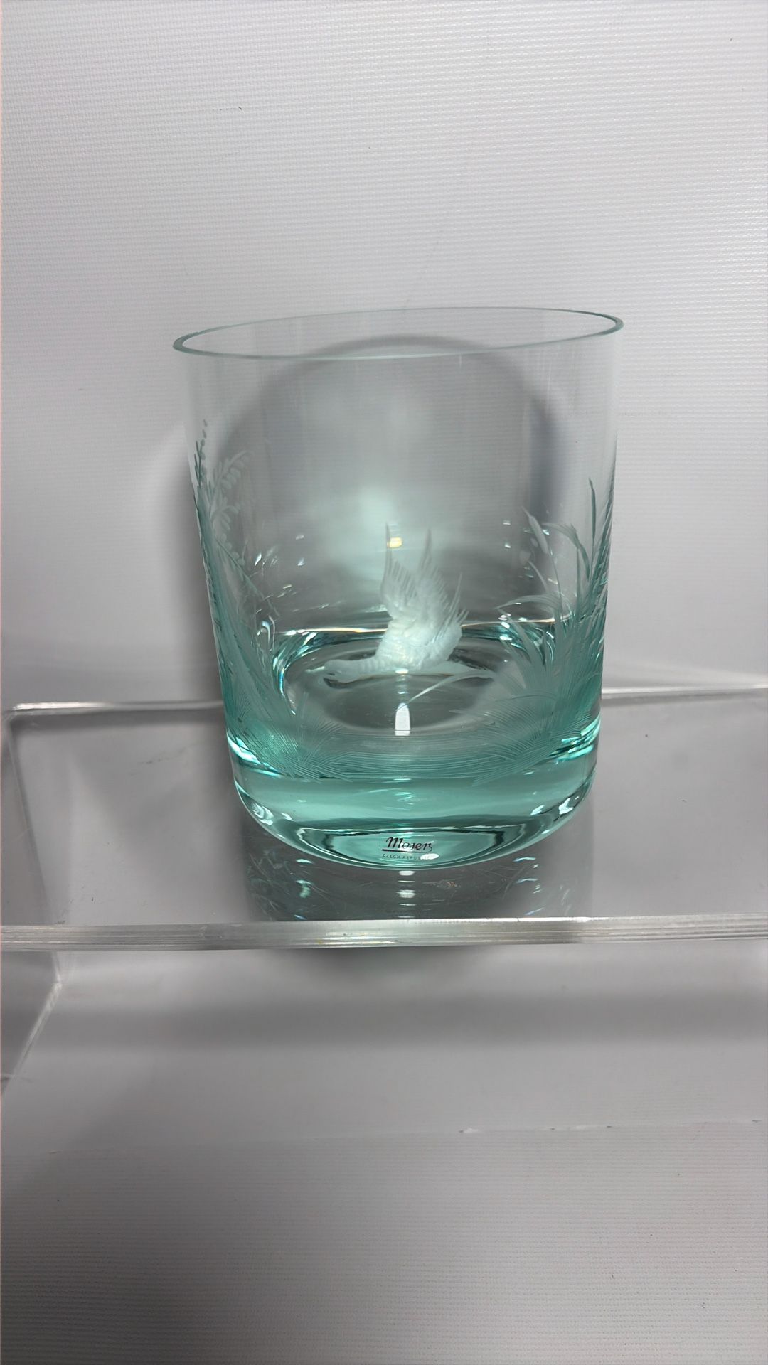Moser Wildlife Collection Double Old Fashioned Etched Glass