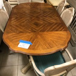 Dining Table And Hutch With Bar