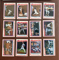 1989 Fleer Baseball 1988 World Series Insert Complete Set of 12 Cards Mark McGwire etc