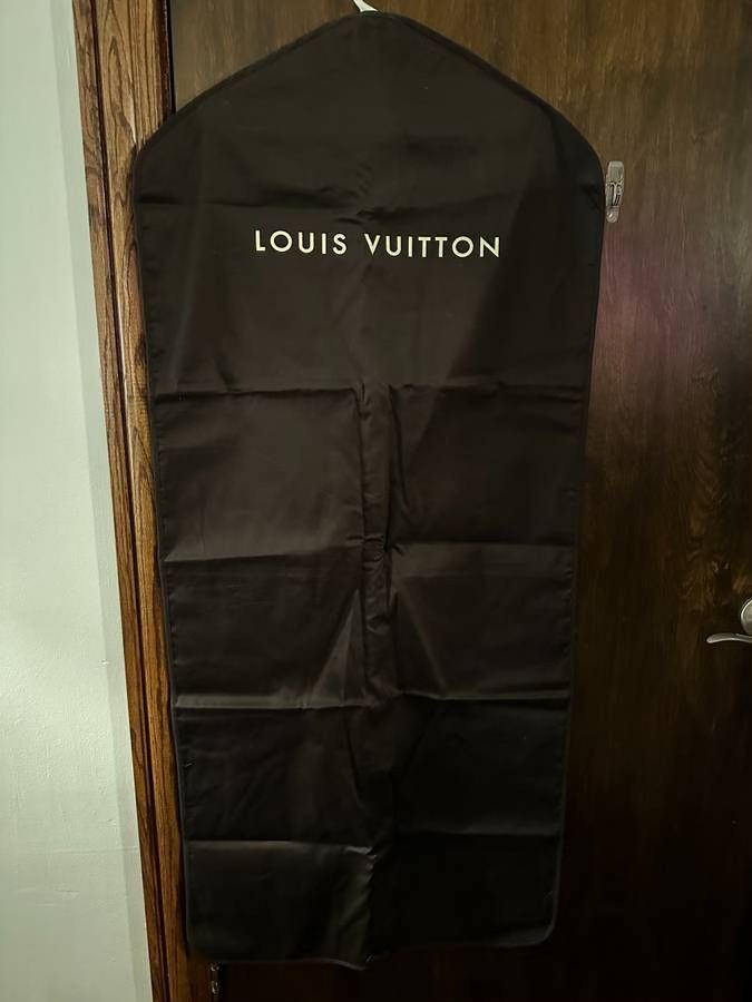 Authentic Louis Vuitton Brown Long Garment Bag 100% Cotton