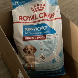 Brand New Royal Canin Dog Food For Medium 2-12 Month Puppies 