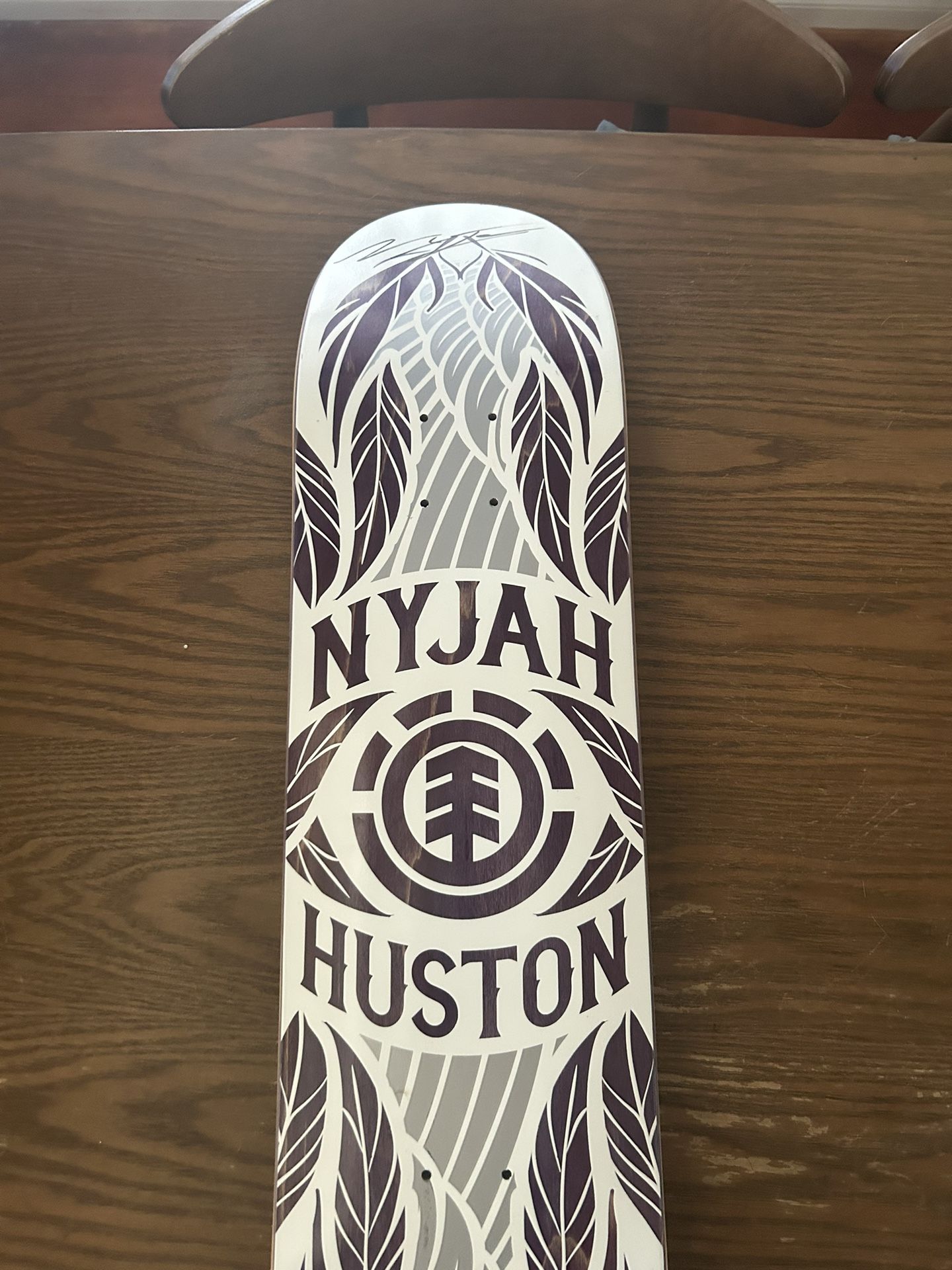 Nyjah Huston Signed Element Deck