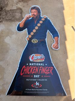 Chuck Norris Raising Canes Standee