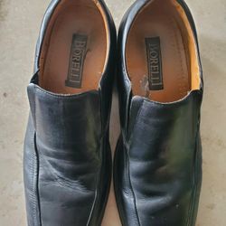 Mens Bocelli Black Leather Shoes Size 11