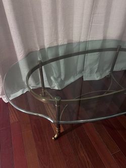 Glass coffee table