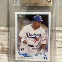 Topps Yasiel Puig Dodgers Rookie Card BGS 9.5