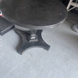 Wood Antique Side Table 26x26     20 Tall 