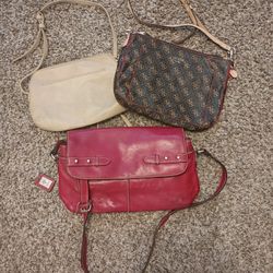 Set Of 3  Leather Purses Name Brand $50