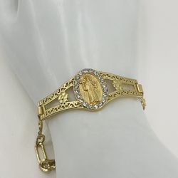 Pulsera San Benito Oro Laminado 14k/Saint Benedict Bracelet Gold Plated