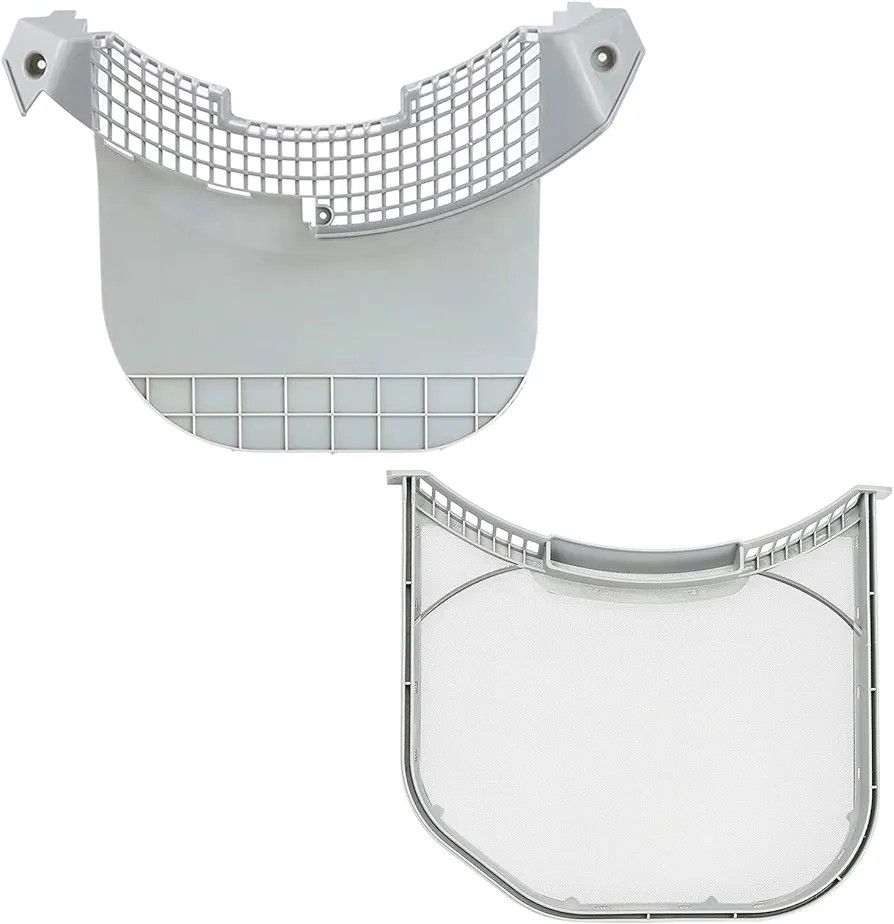 ADQ1 Dryer Lint Filter Upgraded Stainless Steel Mesh & MCK1 Lint Trap Cover Housing for LG ADQ566564 & Ken-more Elite Dryer Lint Screen