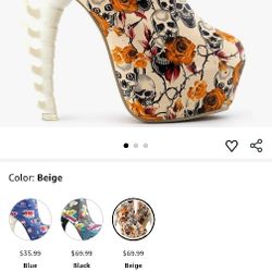 SHOW STORY Cool Zip High-top Bone High Heel Hidden Platform Ankle Boots