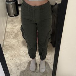 Urban Outfitters XS Cargo Pants Joggers Green