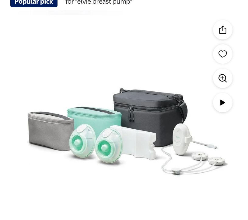 Elvie Stride Plus - Hands-Free, Hospital-Grade Electric Breast Pump with 3-in-1 Bag