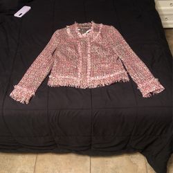 Tweed, Satin Lined Pink Dress Jacket. Only Worn Once