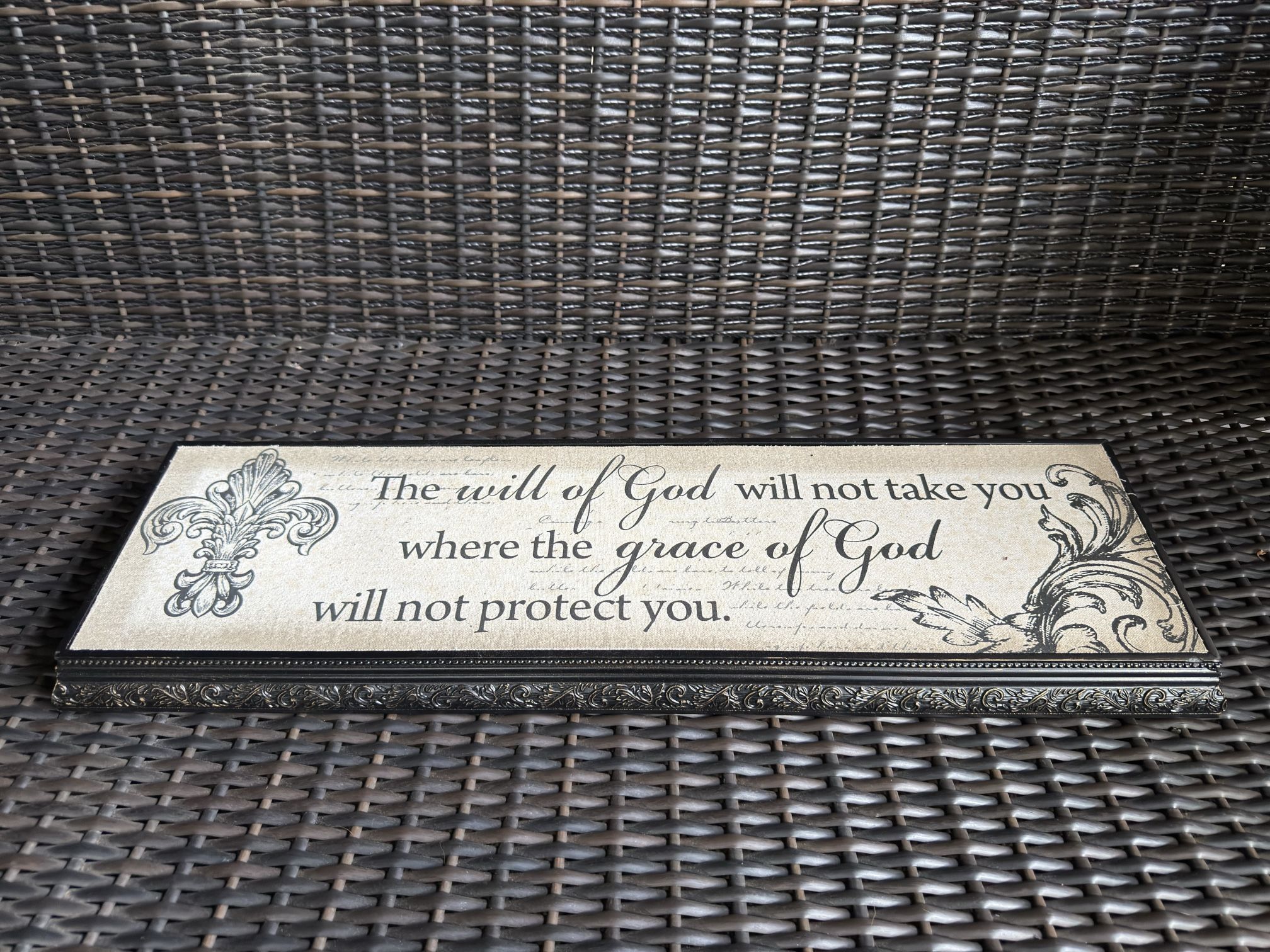 Inspirational quote - antiqued on canvas