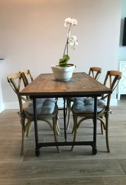 Restoration hardware flatiron 2024 rectangular dining table