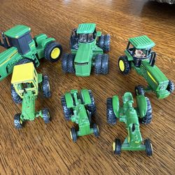 Assorted 6 Mini John Deere Tractors