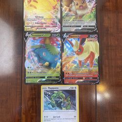 Pokemon SWSH Black Star Promo Holo Lot of 5! Pikachu, Eevee, Venusaur, Flareon & Rayquaza NM/M  