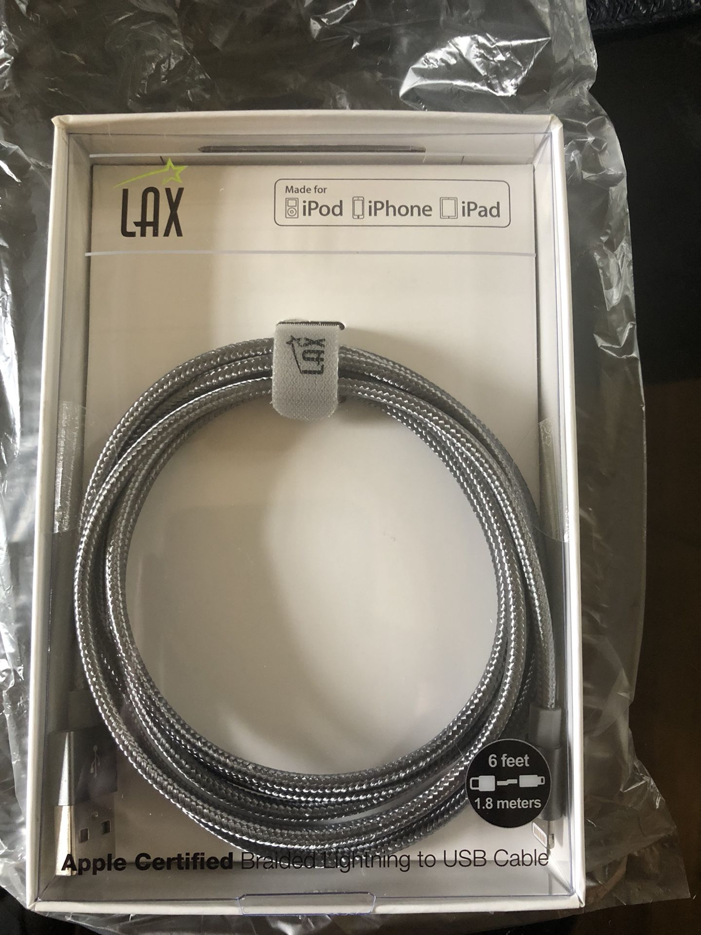 LAX Gadgets Apple MFI Certified Lightning Cable/Charger Cord