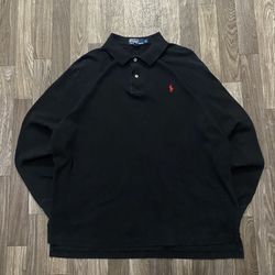 Vintage Black/Red Polo Ralph Lauren Longsleeve Button Up