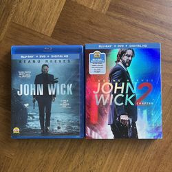 John Wick & John Wick 2 Blu-ray DVD Movies