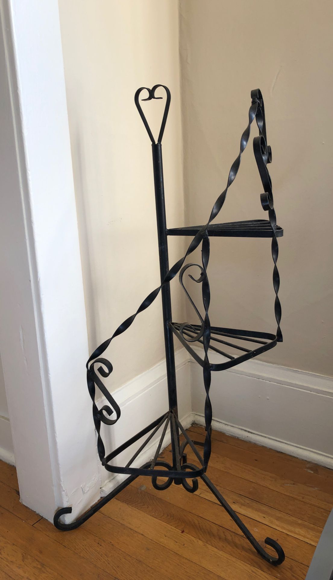 Iron tiered plant stand