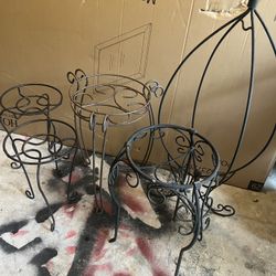 Metal Frame Plant Stands