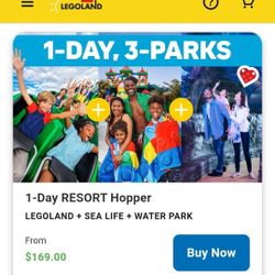 (5) 1-Day Resort Hopper Tickets to Legoland