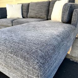 Gray World Market Sectional Couch Sofa