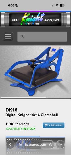 Geo knight dk 16 heat press