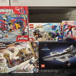 Lot Of 5 Marvel Lego ( Sealed Inside ) 