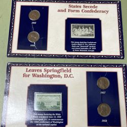 Wheat penny’s and old stamps