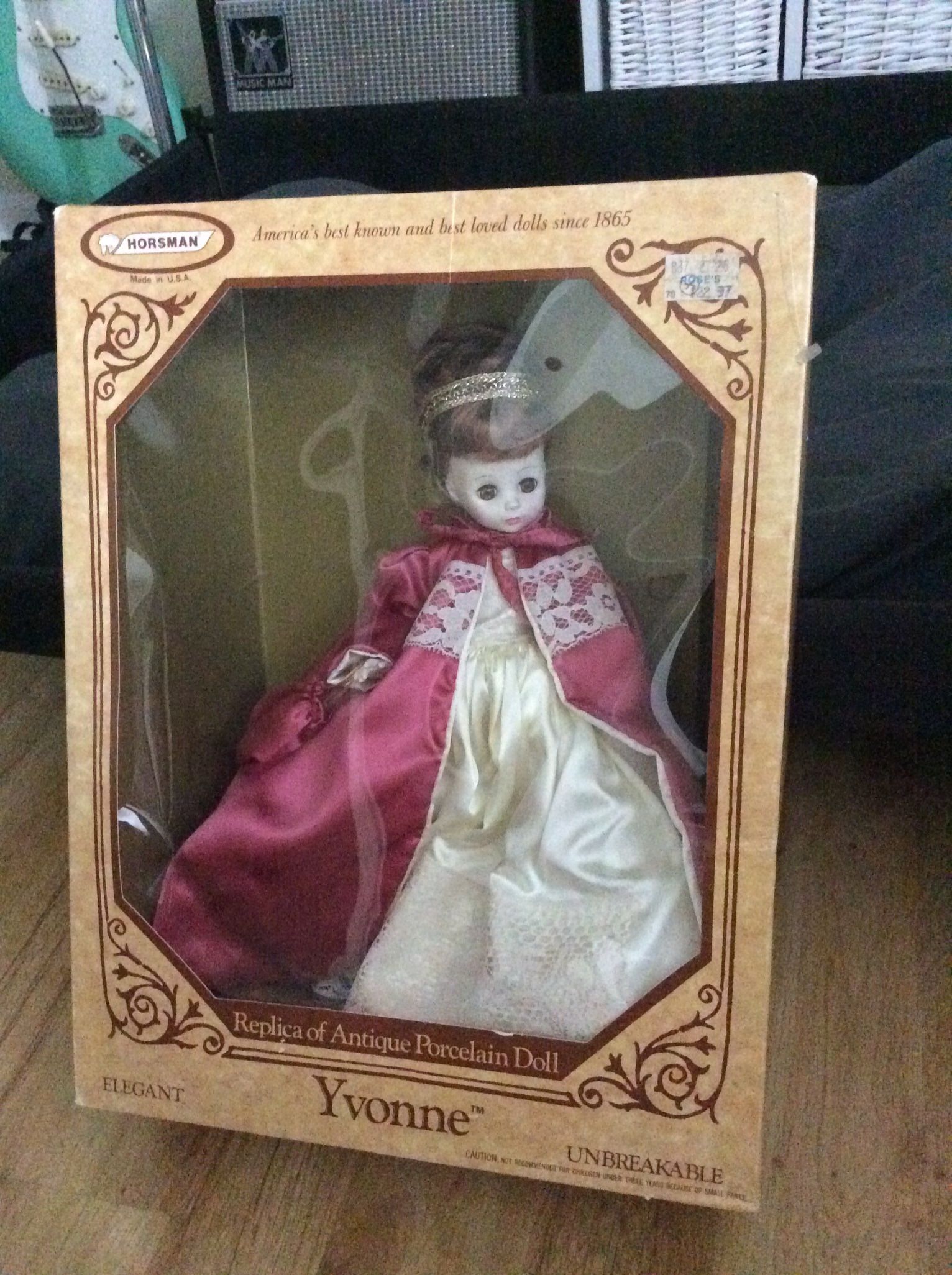 Vintage Porcelain Doll In Box 