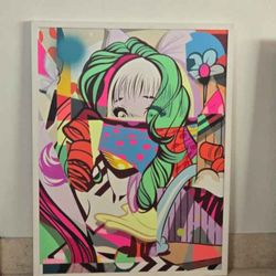 Framed ART By: "POSE" (Jordan Nickel) 19-colored Handpainted Contemporary Art