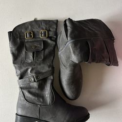 Gray Dress Boots New