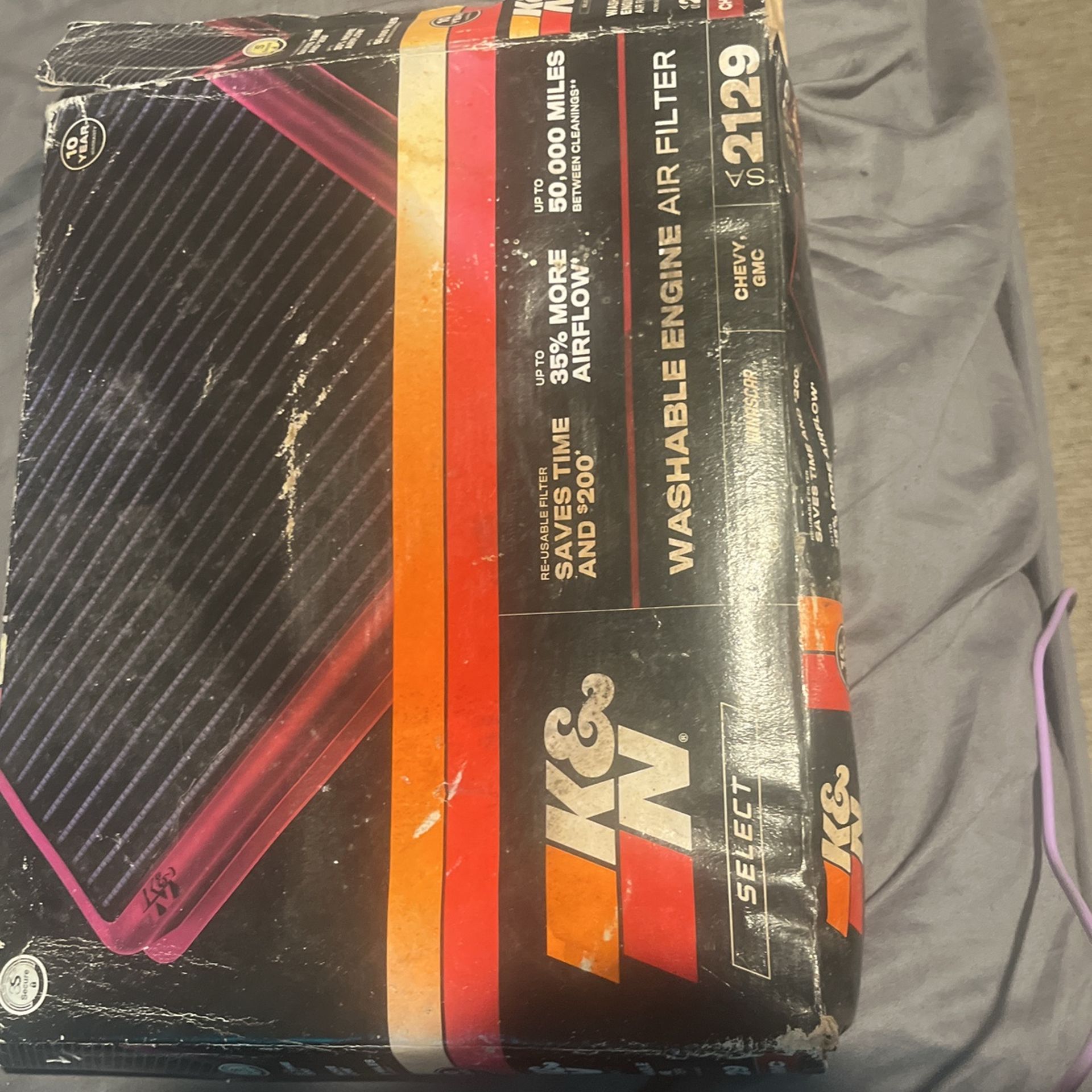 K&N SA2129 Chevy/GMC Washable Engine Air Filter NEW In Pkg