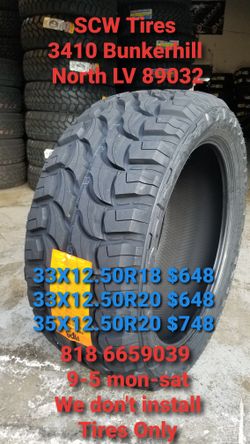 4 New Tires 33X12.50R18 Red Dirt MT offroad 10 ply